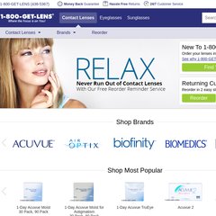 BUY DISCOUNT CONTACT LENSES ONLINE at 1-800-GET-LENS &reg;