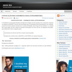 abavrs.wordpress.com ABAV/RS, Início, Institucional