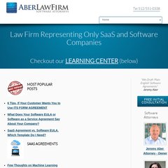 SaaS Agreement | Software EULA | SaaS Contract | Aber Law Firm SaaS Agreement | Software EULA | SaaS Contract | Aber Law Firm