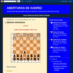 ABERTURAS DE XADREZ ABERTURAS DE XADREZ