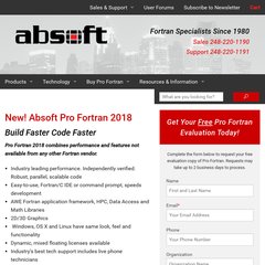 Absoft Pro Fortran Compilers & Debuggers for Windows, Mac OS & Linux Programmers! Absoft Pro Fortran Compilers & Debuggers for Windows, Mac OS & Linux Programmers!