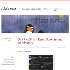 abz89.wordpress.com Abz's note, Linux Tutorial, Windows Tutorial abz89.wordpress.com Abz's note, Linux Tutorial, Windows Tutorial