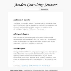 Academ Consulting Services - Effective Pragmatic Network Solutions Academ Consulting Services - Effective Pragmatic Network Solutions