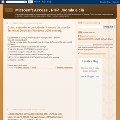 Microsoft Access , PHP, Joomla e cia Microsoft Access , PHP, Joomla e cia