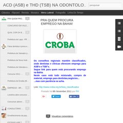 ACD (ASB) e THD (TSB) NA ODONTOLOGIA ACD (ASB) e THD (TSB) NA ODONTOLOGIA