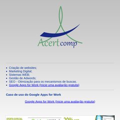 AcertComp - Manutenção de Computadores e Redes (Hardware e Software) AcertComp - Manutenção de Computadores e Redes (Hardware e Software)