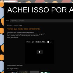 ACHEI ISSO POR AÍ ... ACHEI ISSO POR AÍ ...