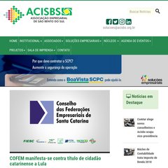 ACISBS - Associação Empresarial de São Bento do Sul ACISBS - Associação Empresarial de São Bento do Sul
