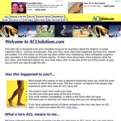 aclsolutions.com acl injury, knee pain, knee injury