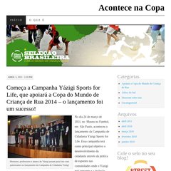 Acontece na Copa | Fique por dentro do que rola na Copa do Mundo da Criança de Rua Acontece na Copa | Fique por dentro do que rola na Copa do Mundo da Criança de Rua