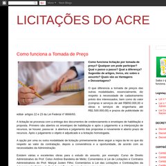 acrelicitar.blogspot.com Como funciona a Tomada de Preço, 3 comentários:, Nenhum comentário: acrelicitar.blogspot.com Como funciona a Tomada de Preço, 3 comentários:, Nenhum comentário: