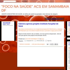 AGENTE COMUNITÁRIO DE SAÚDE DO DF, (Em Samambaia) AGENTE COMUNITÁRIO DE SAÚDE DO DF, (Em Samambaia)