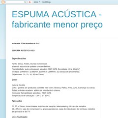 ESPUMA ACÚSTICA - fabricante menor preço ESPUMA ACÚSTICA - fabricante menor preço