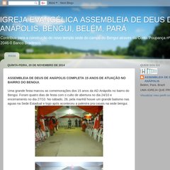 IGREJA EVANGÉLICA ASSEMBLEIA DE DEUS DE ANÁPOLIS, BENGUI, BELÉM, PARÁ IGREJA EVANGÉLICA ASSEMBLEIA DE DEUS DE ANÁPOLIS, BENGUI, BELÉM, PARÁ