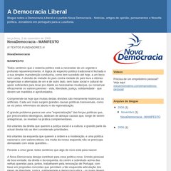 ademocracialiberal.blogspot.com NovaDemocracia - MANIFESTO, 21:17, Mensagens antigas ademocracialiberal.blogspot.com NovaDemocracia - MANIFESTO, 21:17, Mensagens antigas