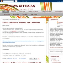 ADMNEWS-UFPE/CAA ADMNEWS-UFPE/CAA