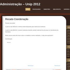 Administração - Unip 2012 Administração - Unip 2012