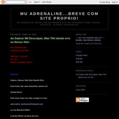 Mu Adrenaline...Breve Com Site Proprio! Mu Adrenaline...Breve Com Site Proprio!