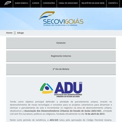 .: Adu - Associação do Desenvolvedores urbanos do Estado de Goias :. .: Adu - Associação do Desenvolvedores urbanos do Estado de Goias :.