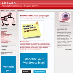 advogadosdopovo.wordpress.com ABRAPO, Início, APOIO advogadosdopovo.wordpress.com ABRAPO, Início, APOIO