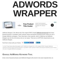 adwordswrapper.com ADWORDS WRAPPER, AdWords Wrapper