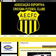 aecriciumafc.blogspot.com INÍCIO, JOGADORES, DIRETORIA