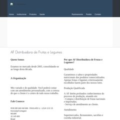 AF Distribuidora de Frutas e Legumes | 31 3394 1975 AF Distribuidora de Frutas e Legumes | 31 3394 1975