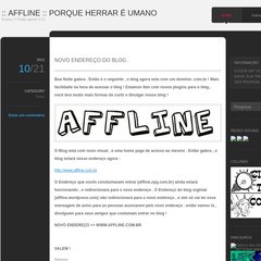 :: AFFLINE :: PORQUE HERRAR É UMANO :: AFFLINE :: PORQUE HERRAR É UMANO