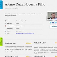 afonsoft.com.br Afonso Dutra Nogueira Filho, CV, Curriculo afonsoft.com.br Afonso Dutra Nogueira Filho, CV, Curriculo