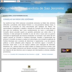 Conselho Afro Umbandista de Sao Jeronimo Conselho Afro Umbandista de Sao Jeronimo