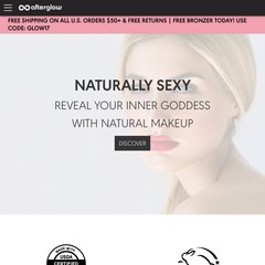 afterglowcosmetics.com mineral foundation, organic lipstick, all natural mascara