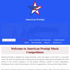 American Protege Music, Piano, Strings International Competitions, Carnegie Hall,
