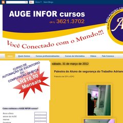 augeinforcursos.blogspot.com Início, Quem Somos, Cursos de Informática