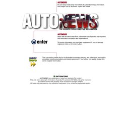 autonews - AutoNews - The source for automotive information
