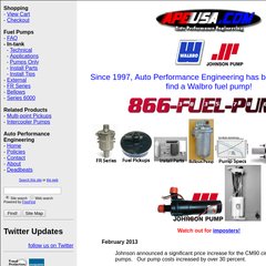 Auto Performance Engineering - Walbro fuel pumps and more