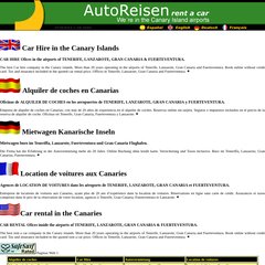 Tenerife | Lanzarote | Car hire | Alquiler de coches | Autovermietung | Mietwagen