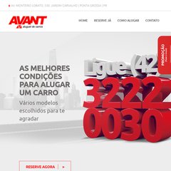Pagina inicial - Avant Aluguel de Carros