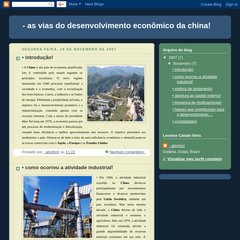 - as vias do desenvolvimento econômico da china!