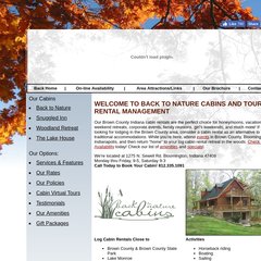 Www Backtonaturecabins Com Brown County Indiana Cabin Rentals