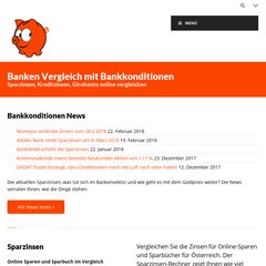 Banken-Vergleich mit Bankkonditionen.at - Sparzinsen, Kreditzinsen & Co im Vergleich