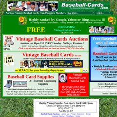 Old Vintage Baseball Cards Auctions and Supplies Store Old Vintage Baseball Cards Auctions and Supplies Store