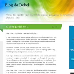 Blog da Bebel Blog da Bebel