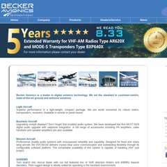 Becker Avionics - Manufacturer of radio electronics, COM, NAV, XPDR and GPS... Becker Avionics - Manufacturer of radio electronics, COM, NAV, XPDR and GPS...