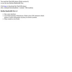 Beeline Bandwidth Test - Free Internet Speed Test