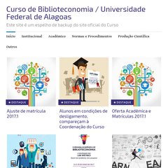 Biblioteconomia/UFAL | Este site é um espelho de backup do site oficial do Curso Biblioteconomia/UFAL | Este site é um espelho de backup do site oficial do Curso
