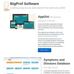 BigProf Software -- Web applications for web developers by web developers