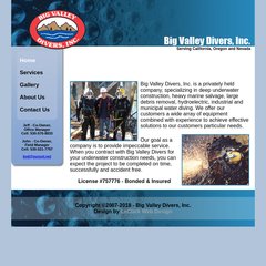 bigvalleydivers.com Services, Gallery, LeClark Web Design bigvalleydivers.com Services, Gallery, LeClark Web Design