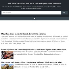 Bike Pedal: Mountain Bike, MTB, bicicleta Speed, BMX e Downhill Bike Pedal: Mountain Bike, MTB, bicicleta Speed, BMX e Downhill