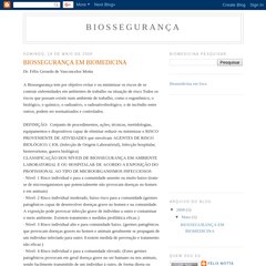 biossegurancanet.blogspot.com BIOSSEGURANÇA EM BIOMEDICINA, 09:16, Início