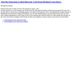 Brohoof.com - A Minecraft Replica of Equestria